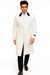 Mens Full Length and Cashmere Overcoat - Winter Topcoats - White Coat