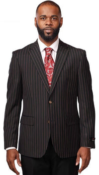 Vitali Blush Pin Stripe Vested Suit M1807