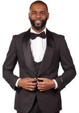 Vitali One Button Peak Lapel Best Designer One Button Black Tuxedo Suit For Men M2505