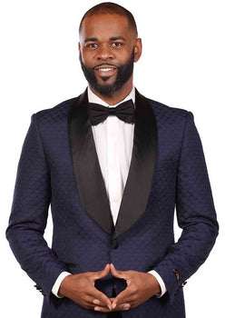 Vitali One Button Peak Lapel Best Designer One Button Navy Tuxedo Suit For Men M2505