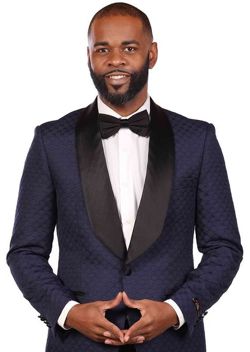 Vitali One Button Peak Lapel Best Designer One Button Navy Tuxedo Suit For Men M2505