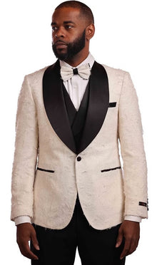 Vitali One Button CreamTuxedo Suit For Men M3169