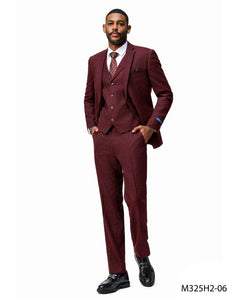 Tweed 3 Piece Suit - Tweed Wedding Suit Big and Tall Tweed Suit Slim Fitted Herringbone Fabric Plus Size Men's Suits For Big Guys