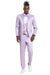 Mens Easter Suit - Jacket and Pants in Summer Color Lavender Modern Fit Light Weight