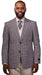 Vitali Off White Windowpane Vested Modern Fit Suit M5709