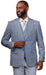 Vitali Sky Plaid Modern Fit Vested Suit M8029