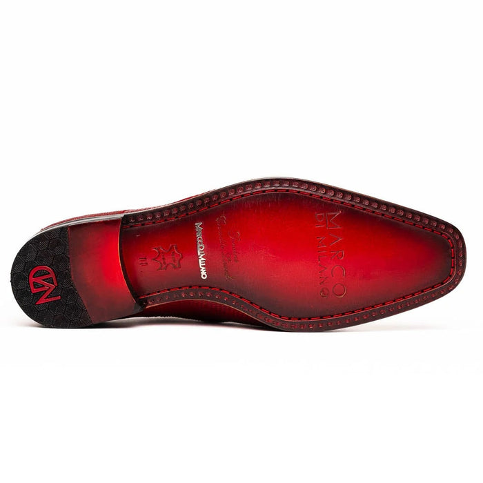 Marco Di Milano Merida Red Oxfords Lizard & Caiman Crocodile Shoes - Image 3