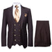 Chocolate Brown Slim Fit Suit – Rossi Man Max 3-Piece Formal Set