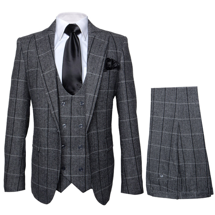Rossi Man RM1742 – Max Collection Stylish Slim Fit Men’s Suit in Brown
