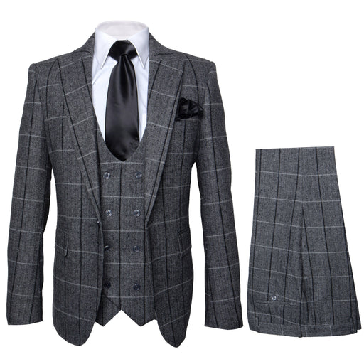 Rossi Man RM1742 – Max Collection Stylish Slim Fit Men’s Suit in Brown