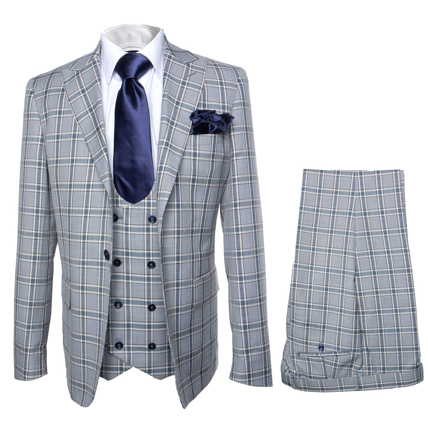 Rossi Man MAX RM1820 Slim Fit 3-Piece Suit – Modern Formal Suit for Men