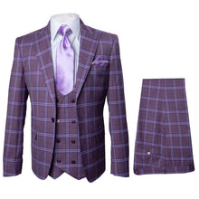 Rossi Man MAX RM1834 Slim Fit 3-Piece Suit – Elegant Purple Formalwear for Men