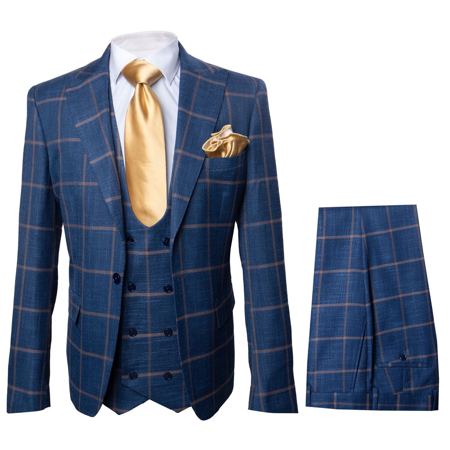 Blue with Brown Windowpane