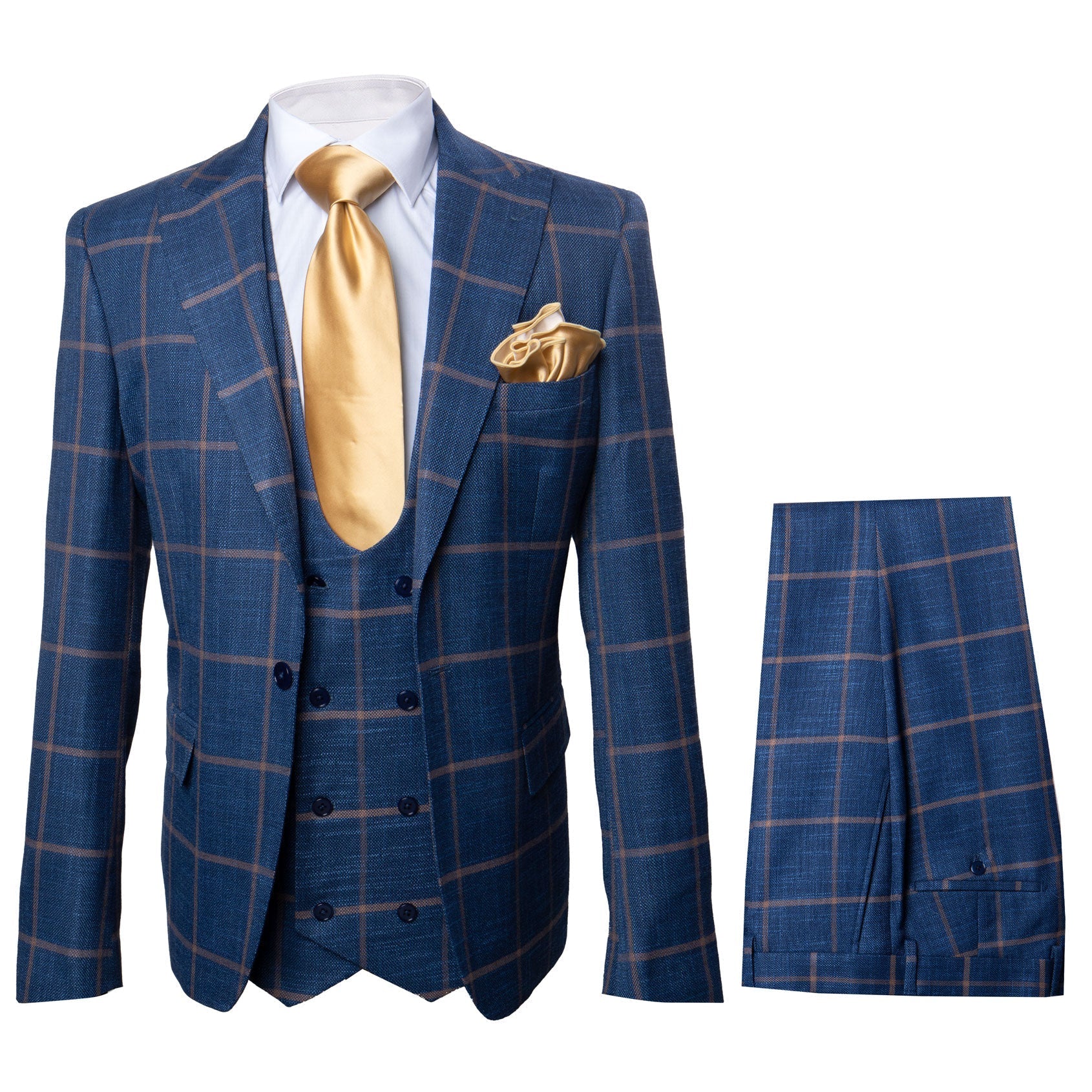 Blue with Brown Windowpane