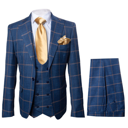 Blue with Brown Windowpane