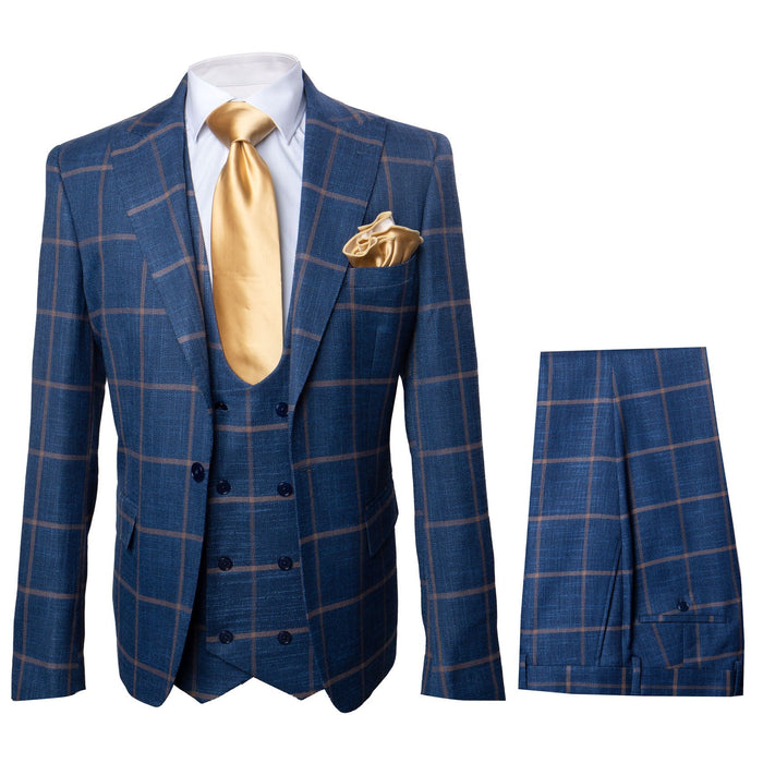 Blue with Brown Windowpane