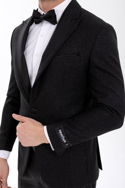 Mens Glitter Sequin Flashy in Color "White" Tuxedo Dinner Jacket Blazer Sportcoat