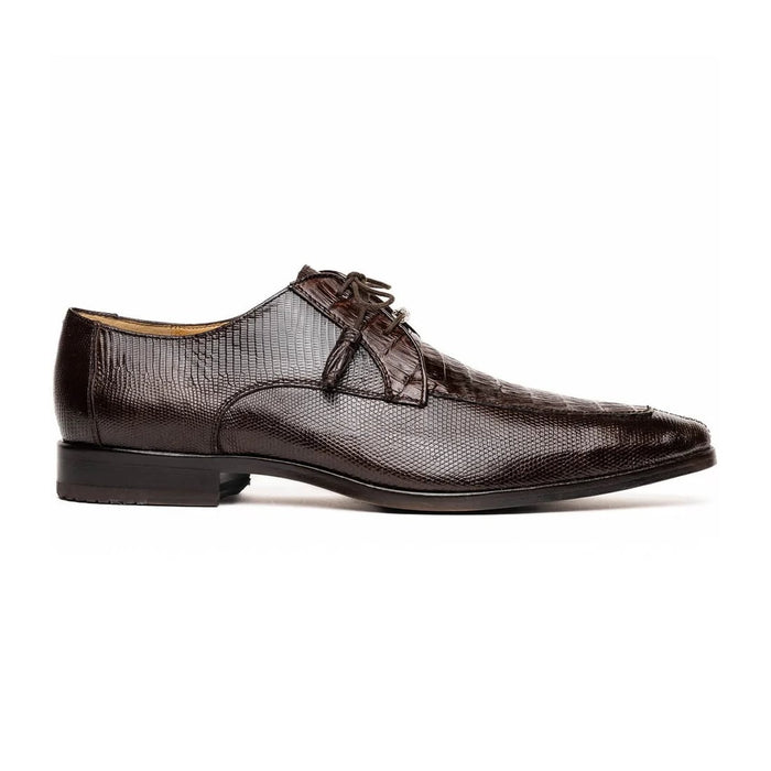 Marco Di Milano Merida Brown Oxfords Lizard & Caiman Crocodile Shoes - Image 2