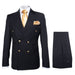 Double Breasted Slim Fit Formal Suit Modern Black Design ROSSI MAN Milano RM1101