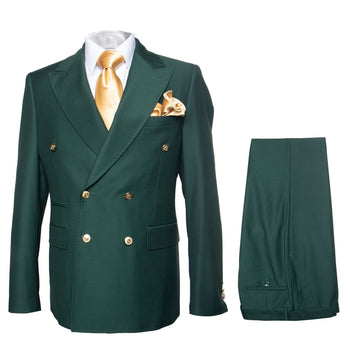 Double Breasted Slim Fit Suit 2 on 6 Modern Formal Ensemble ROSSI MAN Milano RM1190 - Image 9