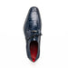 Marco Di Milano Merida Navy Blue Oxfords Lizard & Caiman Crocodile Shoes