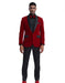 Mens Velvet Shawl Tuxedo Dinner Jacket in Burgundy
