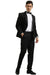 Mens Black Blazer - Men's Velvet Double Breasted Wedding & Prom Tuxedo Jacket in Black