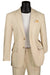 Mens Basic Modern Fit Summer Linen and Cotton Suit in Tan