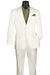 Men's Basic Modern Fit Summer Linen & Cotton Suit in White