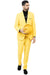 Graduation Suit - Men's Slim Fit Light Weight Poplin Polyester Suit in Yellow