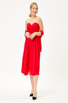 Quince Dama Dresses - Short Quinceanera Dresses in Color Red