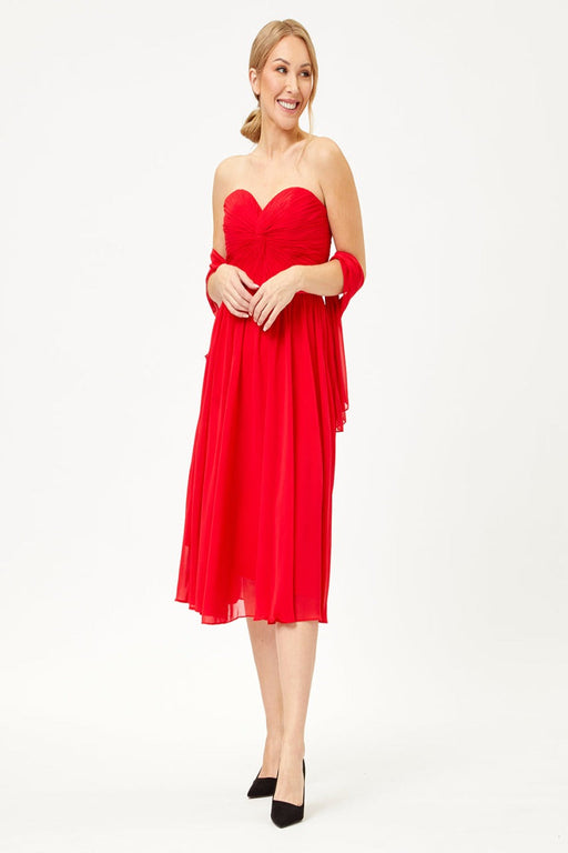 Quince Dama Dresses - Short Quinceanera Dresses in Color Red