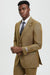 Tan Suits For Wedding - Tan Groomsmen Suits - Tan Sharkskin  Tuxedo