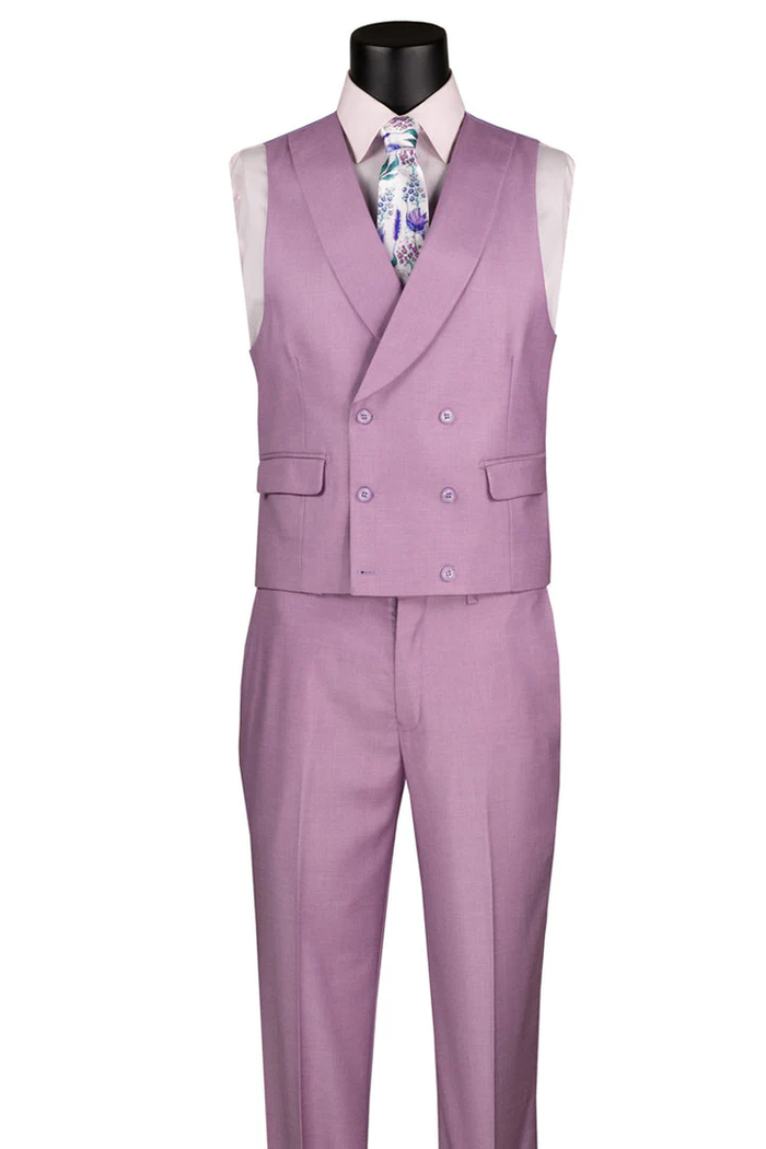 Mens Easter Suit - Jacket and Pants in Summer Color Lavender Sharkskin Light Weight Modern Fit