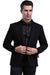 Mens Black Blazer - Men's One Button Peak Lapel Skinny Fit Blazer in Black