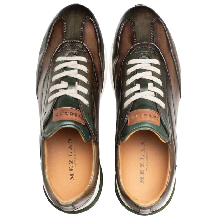 Men's Magico Forest/Olive Two-Toned Sneakers By Mezlan Made In Spain Brand