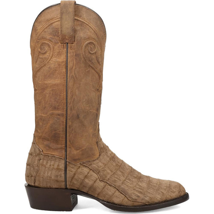 Dan Post Men’s Makara Brown Genuine Caiman 13” Medium Round Toe Leather Boot - Image 2