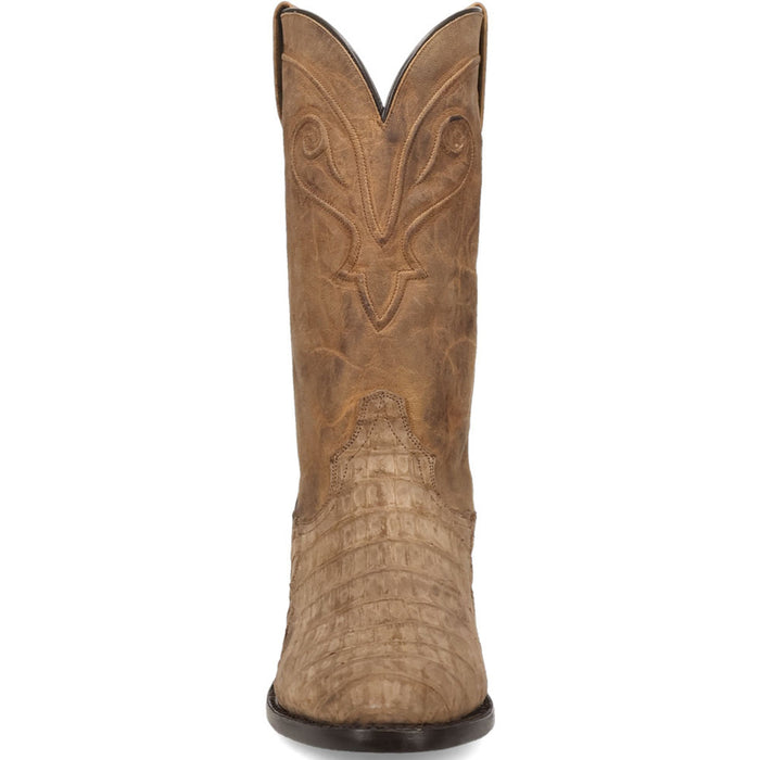 Dan Post Men’s Makara Brown Genuine Caiman 13” Medium Round Toe Leather Boot
