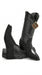 Men’s King Exotic Black Stingray Snip Toe Boots, Single Stone Handmade Western Dress Boots