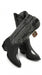 Men’s King Exotic Black Stingray Snip Toe Boots, Single Stone Handmade Western Dress Boots