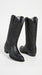 Men’s Los Altos Black Elk Leather J Toe Cowboy Boots, Handmade Western Dress Boots