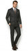 Men’s Grey Pinstripe Slim Fit Wool Suit with 2 Button Jacket and Peak Lapel