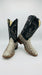 Men’s Natural Python Square Toe Boots, Exotic Western Cowboy Dress Boots