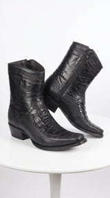 Men's Los Altos Caiman Tail and Deer European Toe Short Boots 76BF01