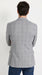 Men’s Light Grey Double Windowpane Plaid Western Blazer, Two Button Regular Fit Saco Vaquero Sport Coat