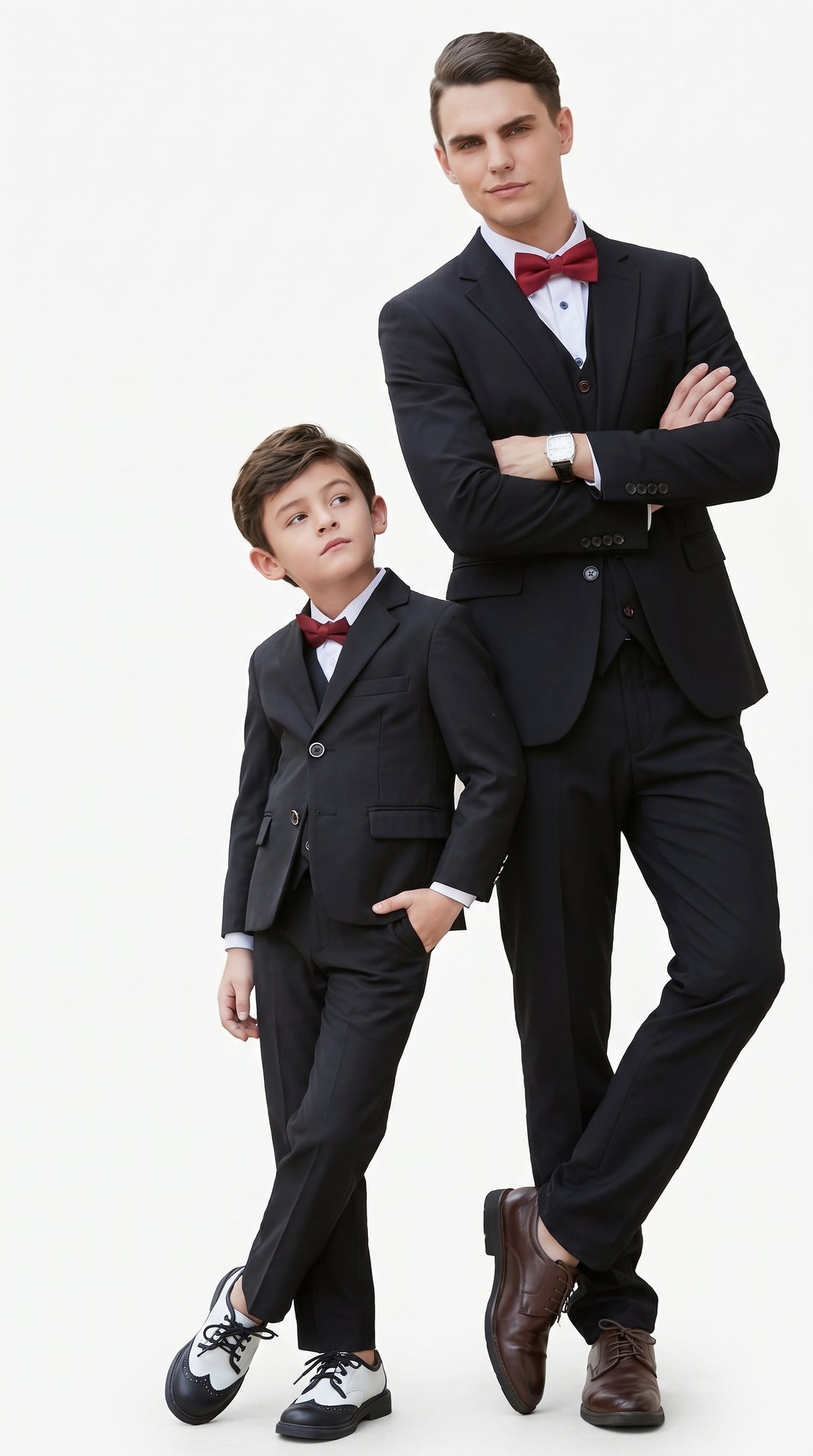 Dad And Son Black Matching wedding outfit Suits Perfect for toddler Suits wedding attire outfits
