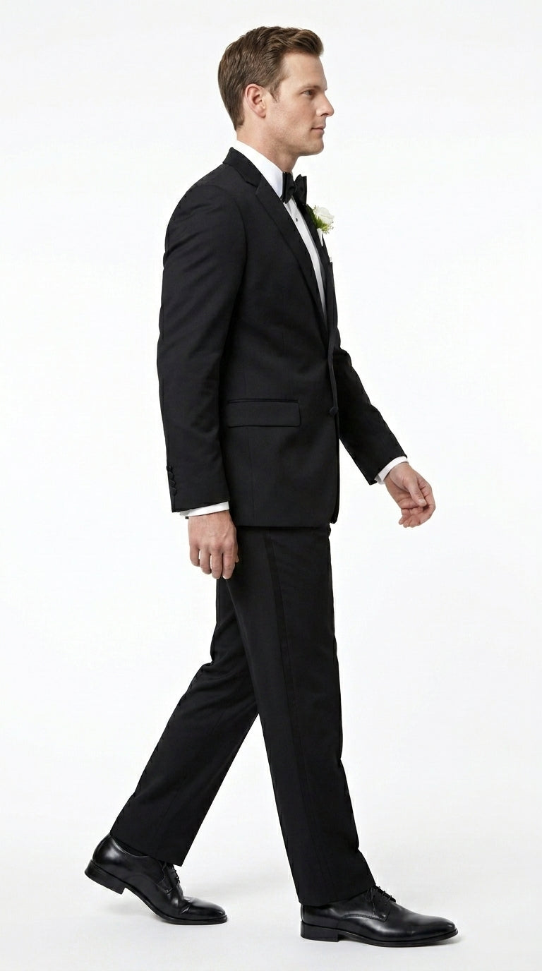 Groomsmen Package Deal Vest & Pants Slacks + Shirt & Tie Set (no Jacket) Black