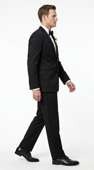Groomsmen Package Deal Vest & Pants Slacks + Shirt & Tie Set (no Jacket) Black