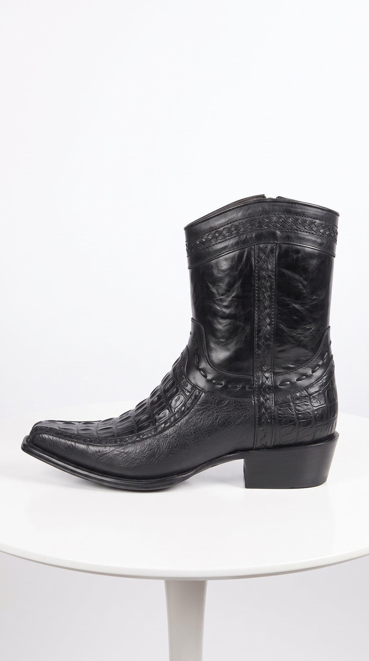 Men's Los Altos Caiman Tail and Deer European Toe Short Boots 76BF01