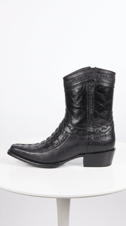 Men's Los Altos Caiman Tail and Deer European Toe Short Boots 76BF01